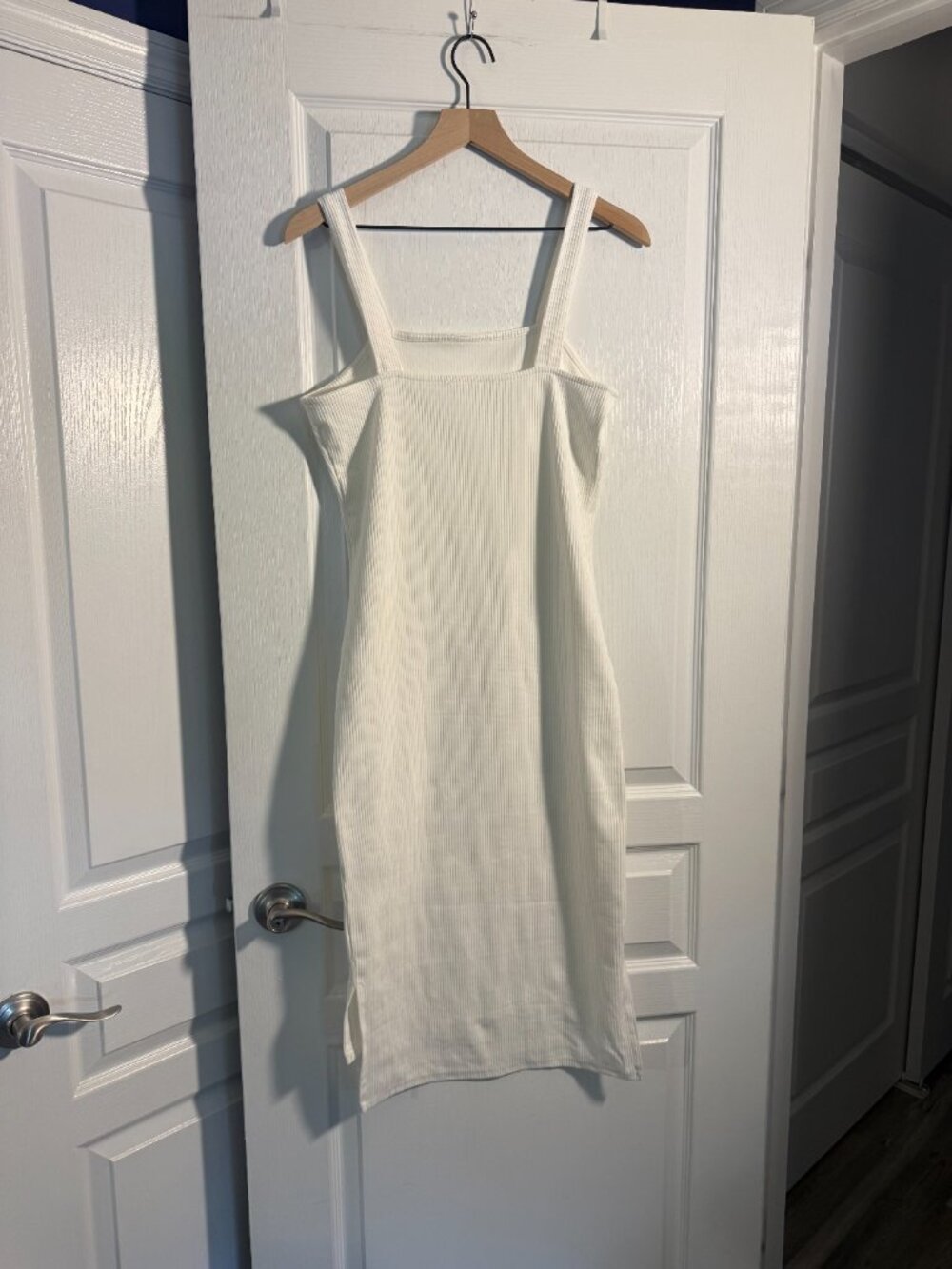 NWOT - Ribbed Thank Dress - The Drop - Size Medium - Cream